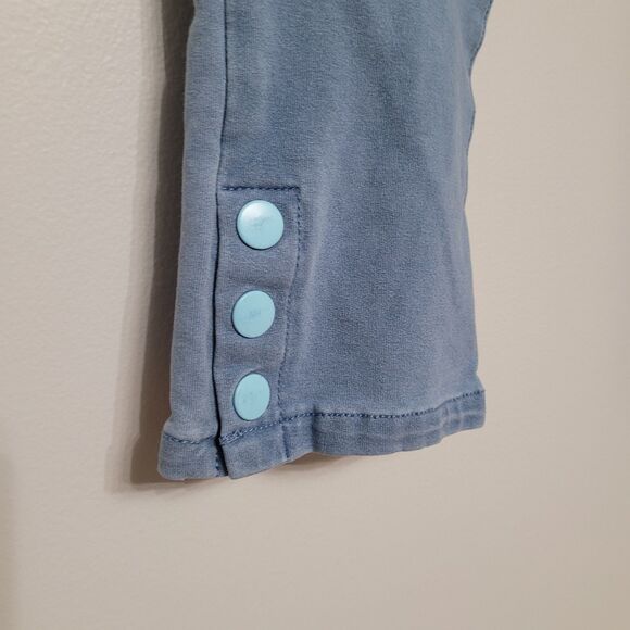 Matilda Jane Girls Blue Cropped Tab Velvet Jeggings Size 16 GUC - Picture 3 of 8